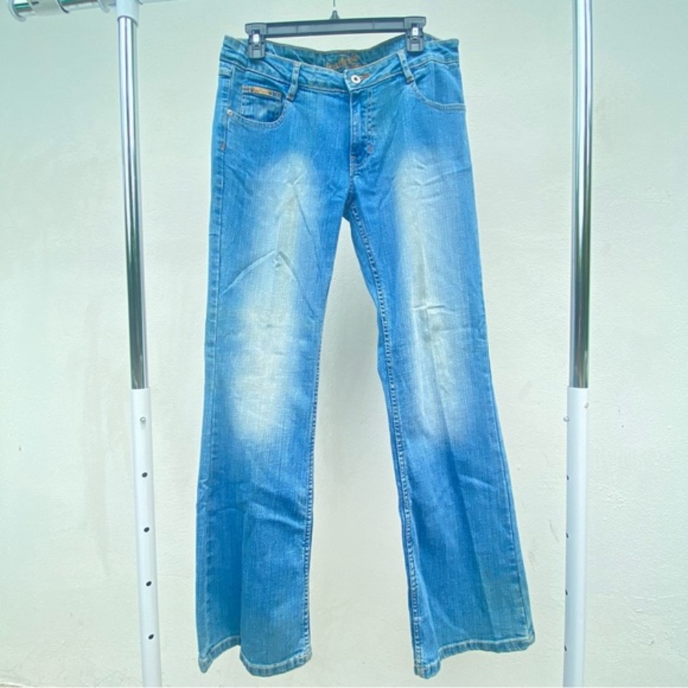 Y2K Southpole Blue Fade Low Rise Flare Jeans Size 11